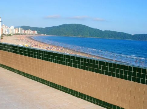 kitnet - Prédio Frente ao Mar - Praia Grande - Vila Guilhermina - Kit net Apto - Temporada