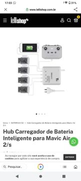 Hub Carregador de Bateria Inteligente para Mavic Air 2/s