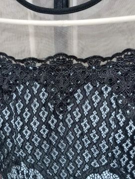 Vestido de renda preto - Luciana Pais