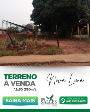 Terreno para venda com 360 metros quadrados em Nova Lima - Campo Grande - MS