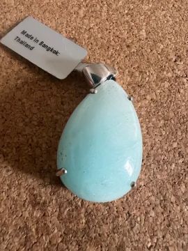 Pingente de Prata com Larimar