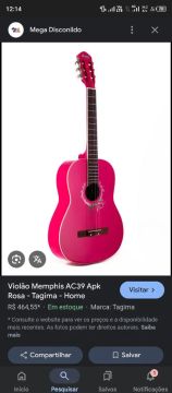 Violão Memphis AC39 Apk Rosa Tagima