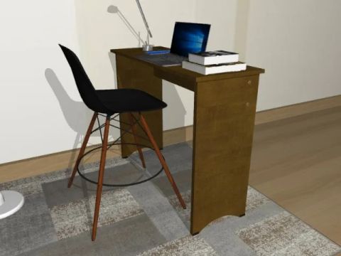 Mesa Simply White Office Em MDF. L70cm x P35cm x A74cm.