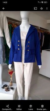 Casaco Blazer Azul Feminino