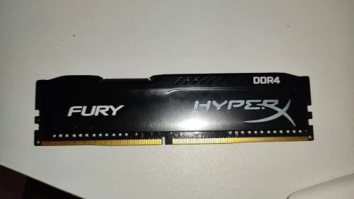 Memória RAM HyperX Fury, 8GB, 2400MHz, DDR4, CL15, Preto - HX424C15FB2/8