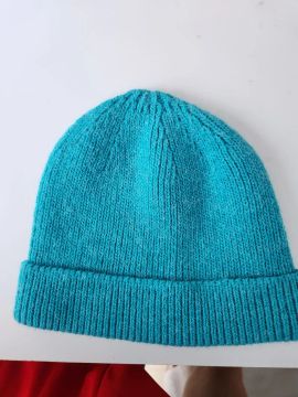 Gorro de lã azul turquesa - unissex - infantil 