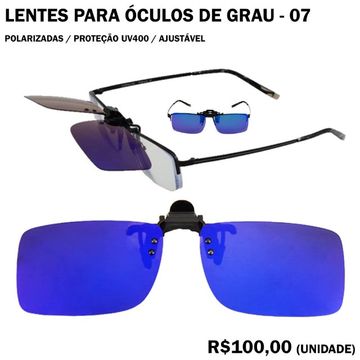 Lentes Azuladas Polarizadas para Óculos de Grau