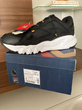 Tênis Fila Territory, Masculino, Preto/Amarelo/Azul,43