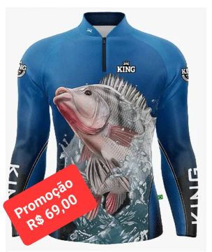 Camiseta de Pesca proteção UV  (G) e (GG)