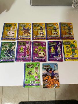 Cartinhas Tazos Lig mon Digimon Elma Chips 2001
