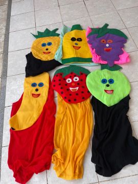 Fantasia de frutas para crianças - 6 peças