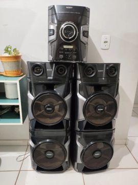 Som Sony Mini System com 4 Caixas Acústicas