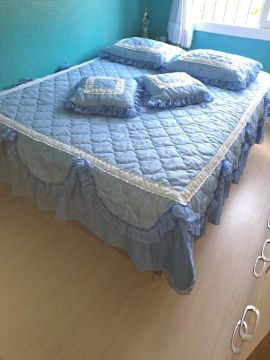Colcha cama de casal QUEEN - bordado