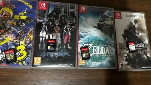 Jogos Nintendo Switch, Splatoon 3, Zelda tears of kingdom, nier automata, the world end.. 