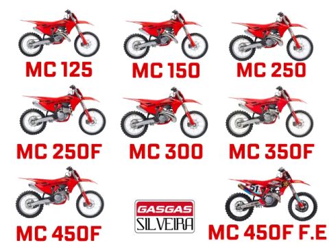GasGas Motocross 0km 2025 - MC 125 a MC 450F - PREÇOS NA DESCRIÇÃO