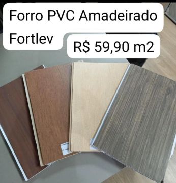 Forro PVC Amadeirado Fortlev - R$ 59,90 m2