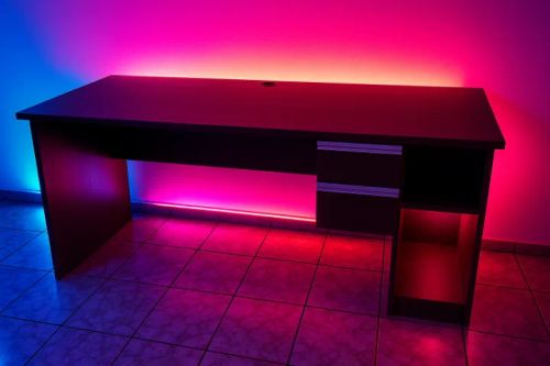 Mesa de Escritório Gamer em MDF Sob Medida - 1,80m com 2 Gavetas