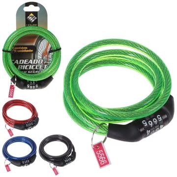 Cadeado para Bicicleta Bike Flexível com Segredo Senha Anti Furto