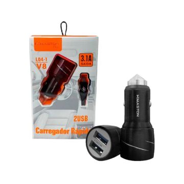 Carregador De Carro Veicular  Usb 3.1a Tipo C Lightning