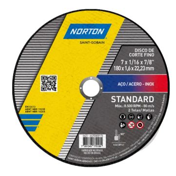 Disco de Corte Fino em Inox 7x1/16 Standard NORTON 1UN