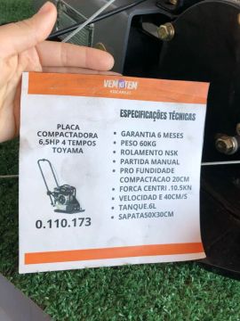 Compactadora de solo 6,5HP Toyama - 0.110.173
