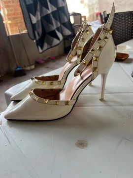 Scarpin branco sapato scarpan 
