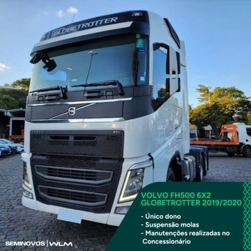 VOLVO FH500 6X2 GLOBETROTTER - ÚNICO DONO, SUSPENSÃO MOLAS MANUTENÇÃO REALIZADO NA CO.
