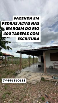 Fazenda 400 Tarefas Pedras Altas Margem do Rio 