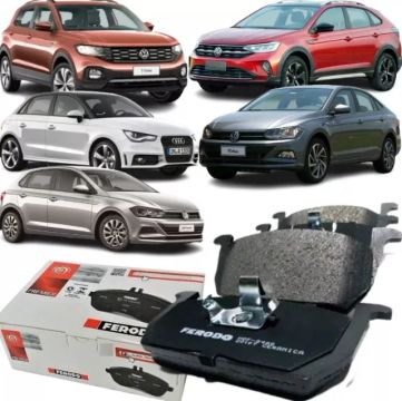 pastilha de freio dianteira ferodo cerâmica polo TSI nivus up tcross somente motor TSI