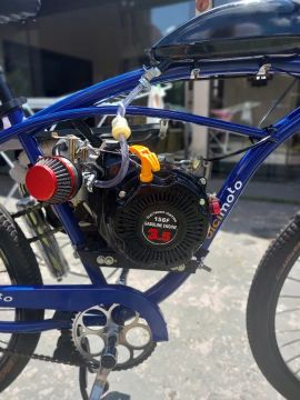Bicicleta motorizada, 4tempos ,100cc  gasolina.Faz 50km/ l.Forte  e potente sobe ladeiras 