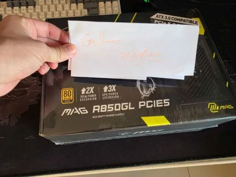 Fonte MSI MAG A850GL PCIE5, 850W, 80 Plus Gold,  ( lacrada , 10 anos de garantia )