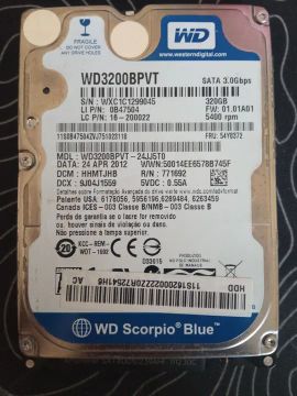 HD Notebook WD Scorpio Blue 320GB