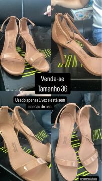 Sandália Salto Alto Santa Lolla Bege 36