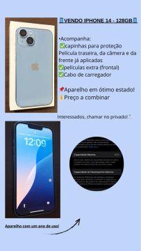 Vendo iPhone 14 - 128GB - Ótimo estado