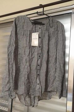 Camisa/Bata xadrez feminina Zara