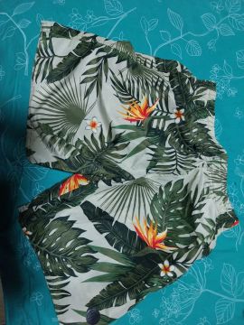 Shorts de Praia Masculino Tropical