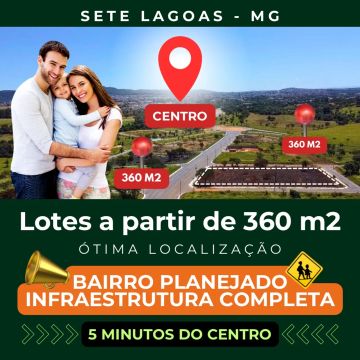 Lotes a partir de 360 m2 em Sete Lagoas
