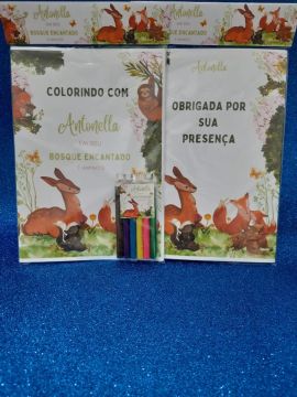 Kit Colorir Com Lápis Bosque Encantado