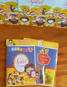 Kit Colorir Com Lápis Branca de Neve