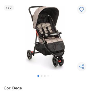 Carrinho de Bebê Cosco City - Bege