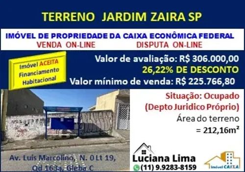 TERRENO JARDIM ZAIRA SP (26,22% De Desconto  Aceita financ.)