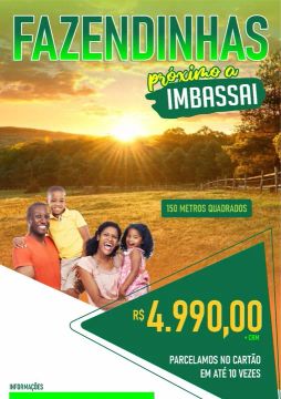 Fazendas próximo a Imbassai - 150m² - R$ 4.990,00