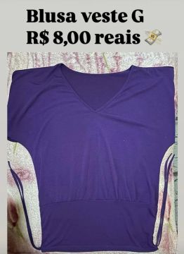 Blusa Roxa G - R$ 8,00