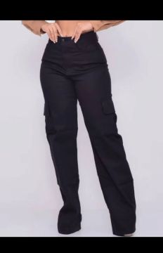 Calça Cargo Preta - Tamanho g