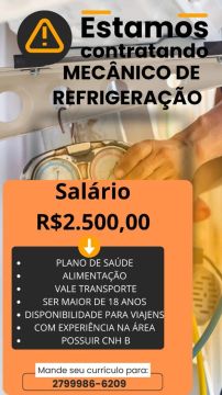 MECÂNICO DE REFRIGERAÇÃO 