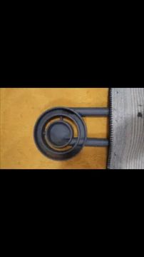 Queimador duplo curto 22cm em ferro fundido para fogão industrial fabricante Metalmaq 