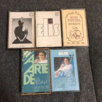 Lote 5 Fitas K7 Elis Regina / Anos 70 Mpb Samba Cassete