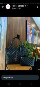 Bolsa de Ombro YSL Preta