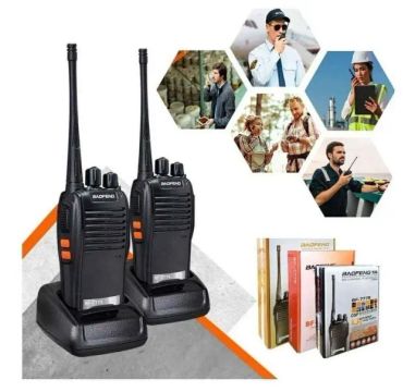 Kit 2 Radio Walk Talk Comunicador 16 Ch 12km Baofeng 777s