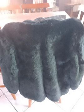 Lindo casaco de pele de coelho Pólo Norte original com bolsa